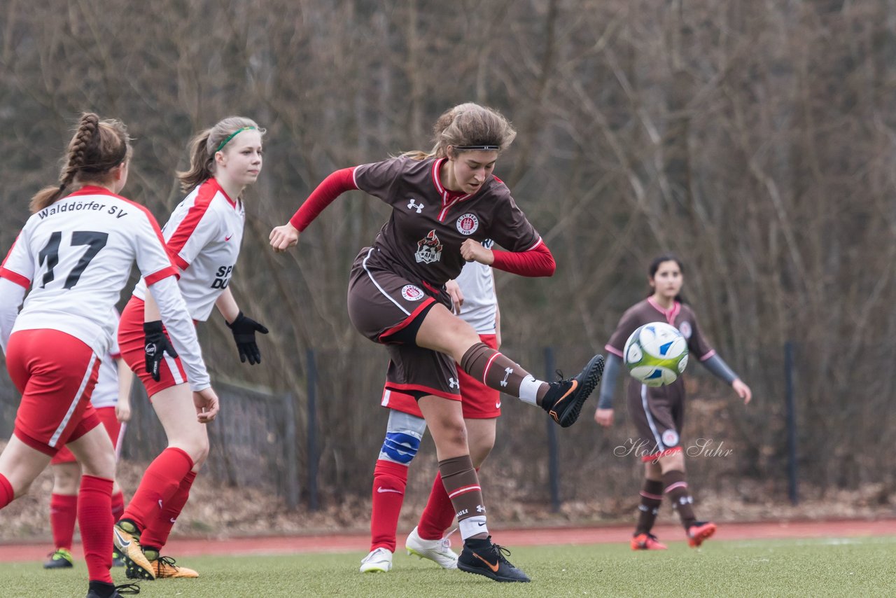 Bild 388 - B-Juniorinnen Walddoerfer - St.Pauli : Ergebnis: 4:1